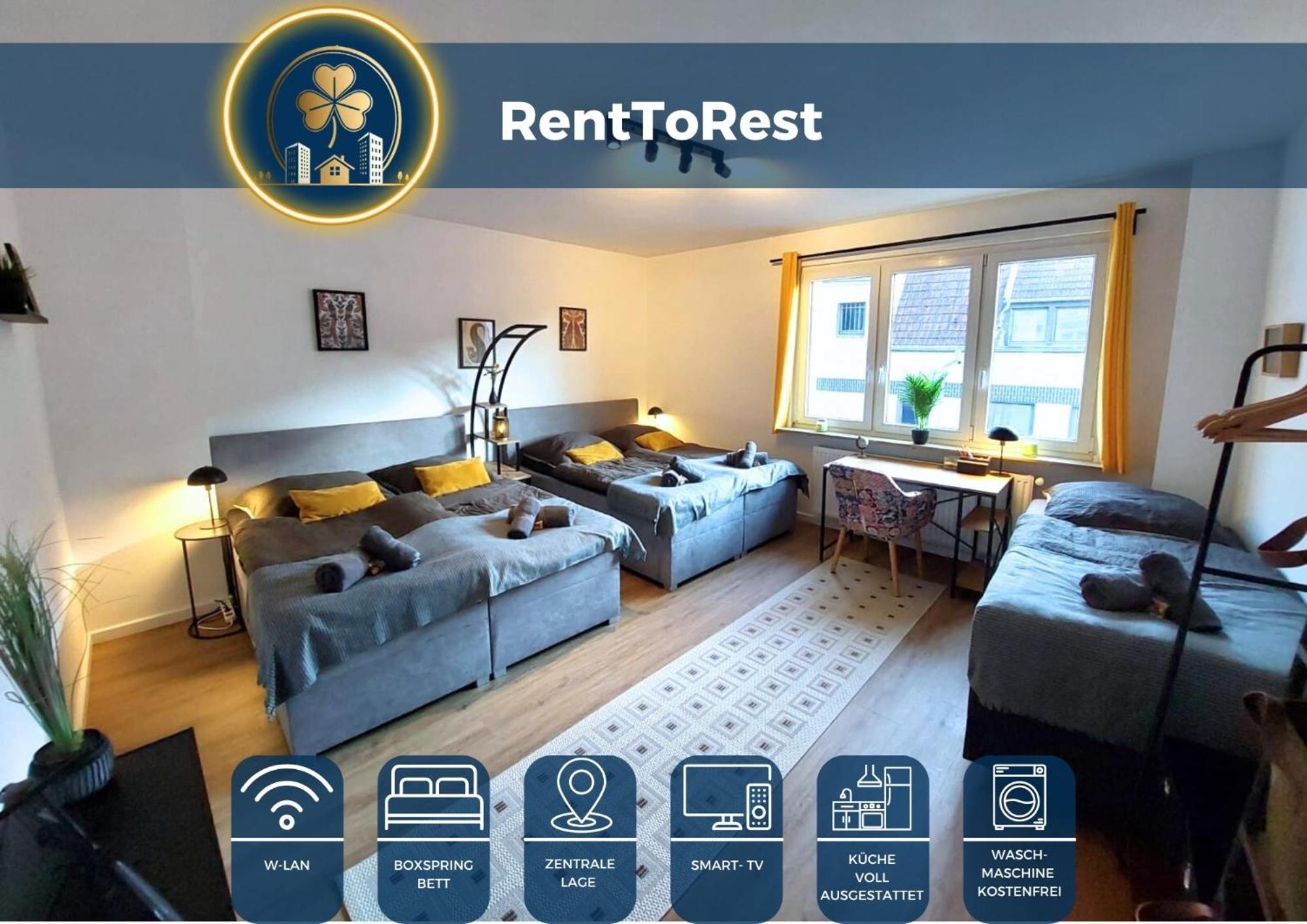 Rtr Essen - Fuer Bis Zu 8 Personen - Voll Ausgestattet - Zentral Limbecker Platz - Messe - Uniklinikum - Smart Tv - Modernアパートメント エクステリア 写真